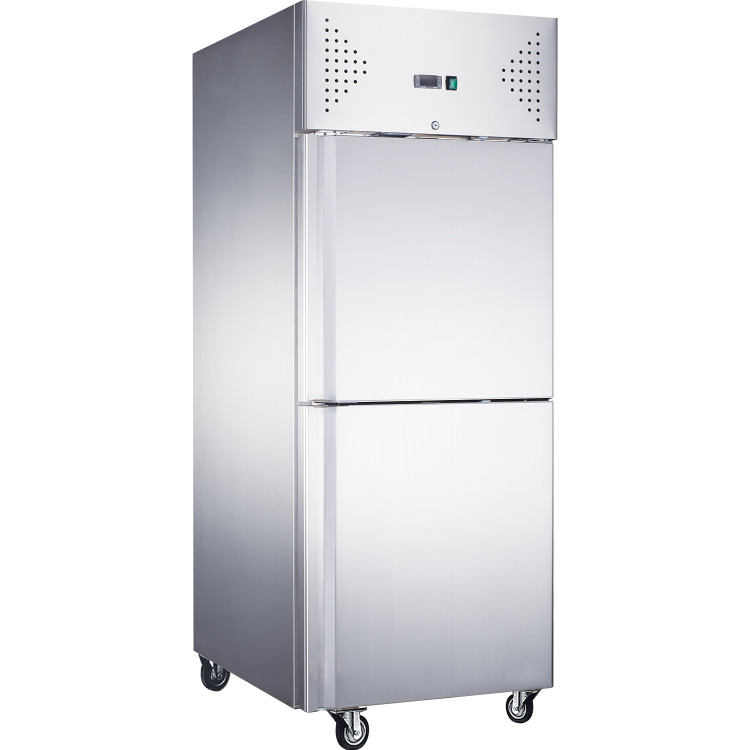 685lt Commercial Refrigerator Stainless Steel Upright with Stable Door GN2/1 Ventilated cooling - CER650VSPLIT