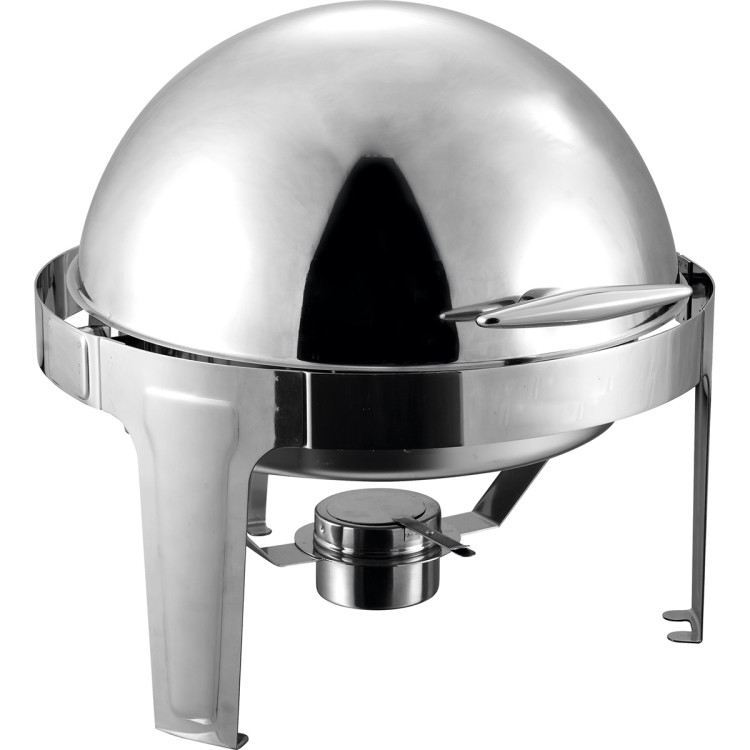 Roll top Chafer Round Stainless steel Mirror polish 6 litres - CERA2101B