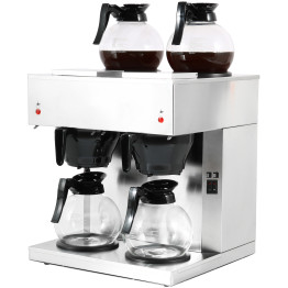 Commercial Twin Filter Coffee maker Manual fill 2 glass jugs 4 hotplates - CERB286X2 Commercial Twin Filter Coffee maker Manual fill 2 glass jugs 4 hotplates - CERB286X2