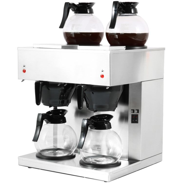 Commercial Twin Filter Coffee maker Manual fill 2 glass jugs 4 hotplates - CERB286X2 Commercial Twin Filter Coffee maker Manual fill 2 glass jugs 4 hotplates - CERB286X2