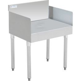 Commercial Recessed Bar Drainboard with Backsplash Stainless steel 300x530x760mm - CERBDU2112