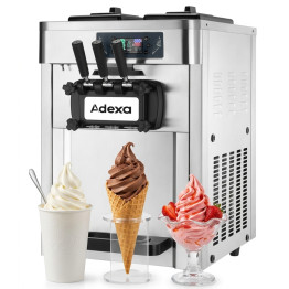 Commercial Countertop Soft Ice Cream Machine 16–22L/h 2100W 3 Flavour Twin Hopper 540×750×850mm | CaterEq CERC168G