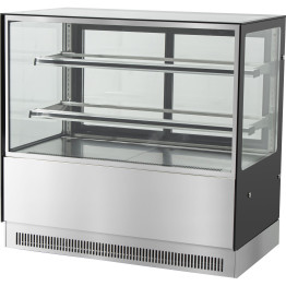 Cake counter 1200x730x1200mm 2 shelves Mirror front LED - CEGN1200RF2