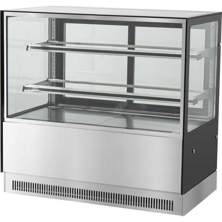 Cake counter 1200x730x1200mm 2 shelves Mirror front LED - CEGN1200RF2