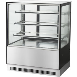 Cake counter 1500x730x1300mm 3 shelves Stainless steel base LED - CEGN1500RF3