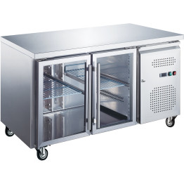 Commercial Refrigerated Counter 2 glass doors Depth 700mm - CERG21VGLASS