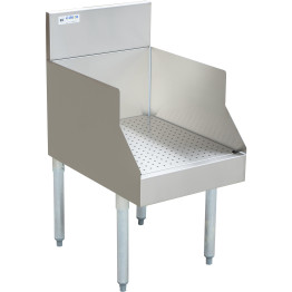 Commercial Recessed Bar Drainboard with Backsplash Stainless steel 460x640x760mm - CERPBDU2518