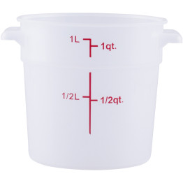 Food Storage Container 1 Litre Translucent Polypropylene - CERSC1