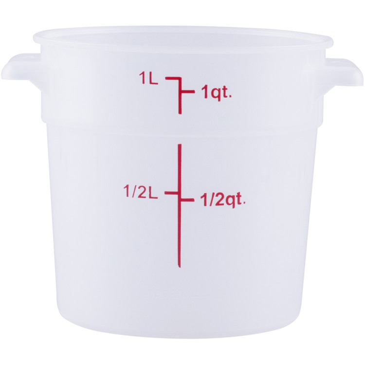 Food Storage Container 1 Litre Translucent Polypropylene - CERSC1