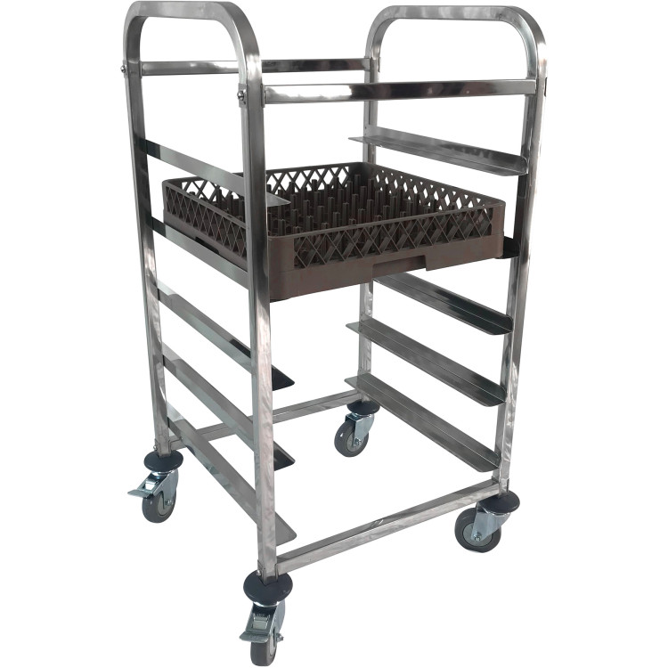 Commercial Dishwasher Basket Trolley Stainless steel 5 levels 550x510x1000mm - CERT5505 Commercial Dishwasher Basket Trolley Stainless steel 5 levels 550x510x1000mm - CERT5505