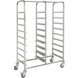 Commercial Dishwasher Basket Trolley Stainless steel 2x9 levels 1185x533x1700mm - CERT5509D