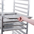 Rack/Tray/Pan Trolley Stainless steel Bakery 600x400mm 15 tier 470x620x1700mm - CE19037