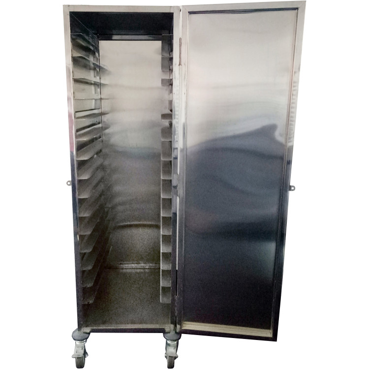 Professional Front and Rear Door Mobile Bakery Trolley with Cabinet 15 Tier Stainless Steel - CERTC201