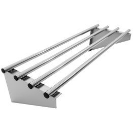 Commercial Stainless Steel Wall Mounted Rack 600×300×230mm 4 Tube | CaterEq CERTW130060