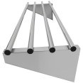 Commercial Stainless Steel Wall Mounted Rack 1200×300×230mm 4 Tube | CaterEq CERTW130120 Commercial Stainless Steel Wall Mounted Rack 1200×300×230mm 4 Tube | CaterEq CERTW130120