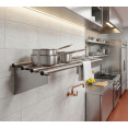 Commercial Stainless Steel Wall Mounted Rack 1200×300×230mm 4 Tube | CaterEq CERTW130120 Commercial Stainless Steel Wall Mounted Rack 1200×300×230mm 4 Tube | CaterEq CERTW130120