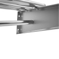 Commercial Stainless Steel Wall Mounted Rack 1000×300×230mm 4+1 Tube with 8 S Hooks | CaterEq CERTW230100