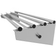 Commercial Stainless Steel Wall Mounted Rack 1000×300×230mm 4+1 Tube with 8 S Hooks | CaterEq CERTW230100