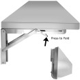 Commercial Stainless Steel Foldable Wall Mounted Shelf 600x300x156mm | CaterEq CERTW40630