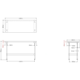 Bakery Work table Wood top 1500x600x900mm - CERWTG600X1500