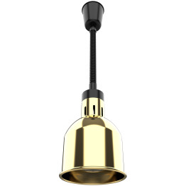 Single Head Hanging Warming Lamp Infrared Food Warmer Ø170×261mm Gold Finish | CaterEq CES1205 Single Head Hanging Warming Lamp Infrared Food Warmer Ø170×261mm Gold Finish | CaterEq CES1205