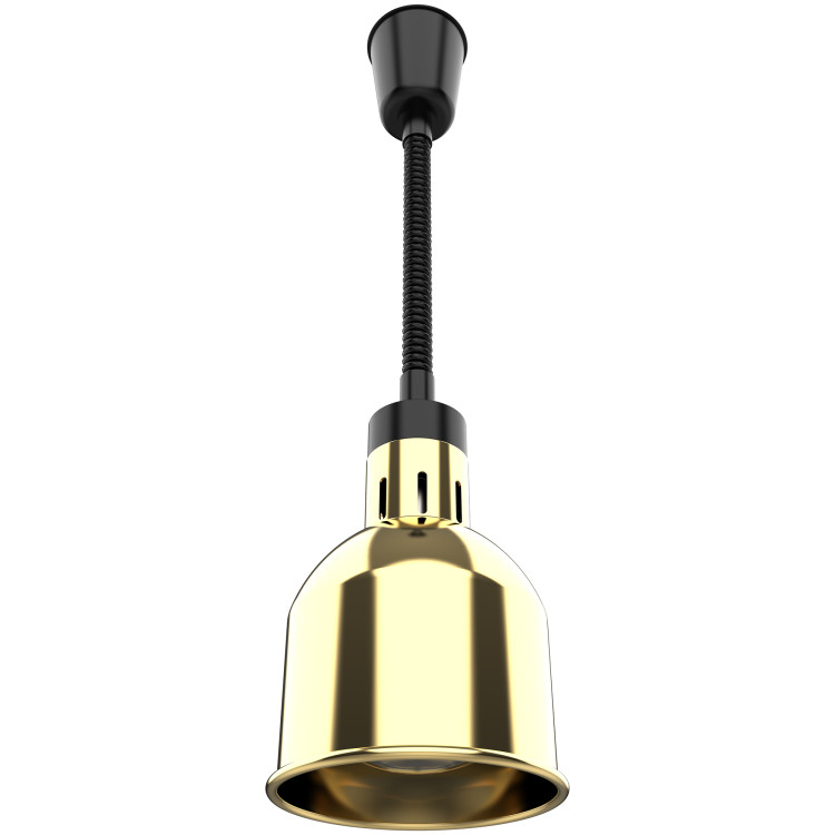 Single Head Hanging Warming Lamp Infrared Food Warmer Ø170×261mm Gold Finish | CaterEq CES1205 Single Head Hanging Warming Lamp Infrared Food Warmer Ø170×261mm Gold Finish | CaterEq CES1205