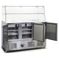 Commercial Saladette Fridge Glass top 3 doors - CES93SQ
