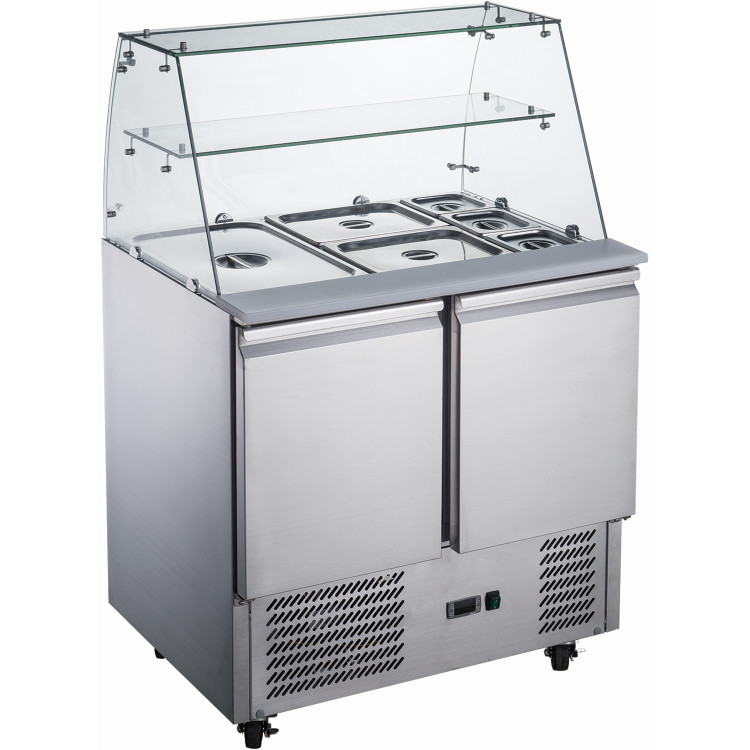 Saladette with Glass Display 2 doors - CES92SQ