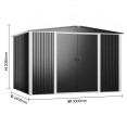 Outdoor Steel Storage Shed 10 x 8ft 3000 x 2400 x 2050mm | CaterEq CESART110 Outdoor Steel Storage Shed 10 x 8ft 3000 x 2400 x 2050mm | CaterEq CESART110