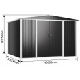 Outdoor Steel Storage Shed 10 x 10ft 3000 x 3000 x 2050mm | CaterEq CESART114 Outdoor Steel Storage Shed 10 x 10ft 3000 x 3000 x 2050mm | CaterEq CESART114