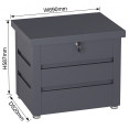 Lockable Outdoor Steel Storage Box 690 x 520 x 587mm | CaterEq CESART116 Lockable Outdoor Steel Storage Box 690 x 520 x 587mm | CaterEq CESART116