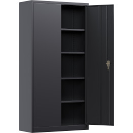 Professional Black Steel Cabinet 2 Doors 800x400x1800mm - CESART202