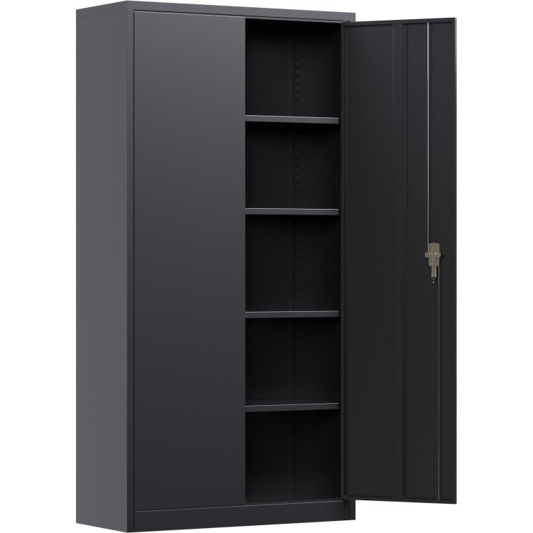 Professional Black Steel Cabinet 2 Doors 800x400x1800mm - CESART202 Professional Black Steel Cabinet 2 Doors 800x400x1800mm - CESART202