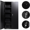 Professional Black Steel Cabinet 2 Doors 800x400x1800mm - CESART202 Professional Black Steel Cabinet 2 Doors 800x400x1800mm - CESART202