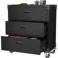 Professional Black 3 Drawer Steel Tool Cabinet 800x420x900mm - CESART218 Professional Black 3 Drawer Steel Tool Cabinet 800x420x900mm - CESART218