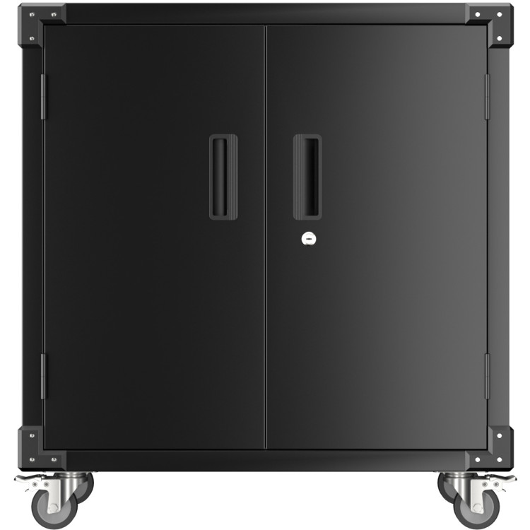 Professional Mobile Black 2 Door Steel Tool Cabinet 800x420x900mm - CESART220 Professional Mobile Black 2 Door Steel Tool Cabinet 800x420x900mm - CESART220