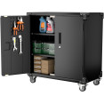 Professional Mobile Black 2 Door Steel Tool Cabinet 800x420x900mm - CESART220 Professional Mobile Black 2 Door Steel Tool Cabinet 800x420x900mm - CESART220