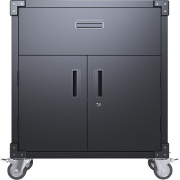 Professional Mobile Black 2 Door 1 Drawer Steel Tool Cabinet 800x420x900mm - CESART222