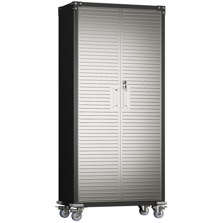 Lockable Mobile Steel Storage Cabinet 820 x 410 x 1830mm | CaterEq CESART302