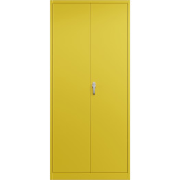 Heavy Duty Steel Upright Storage Cabinet with Double Locking Doors, Yellow | CaterEq CESART704