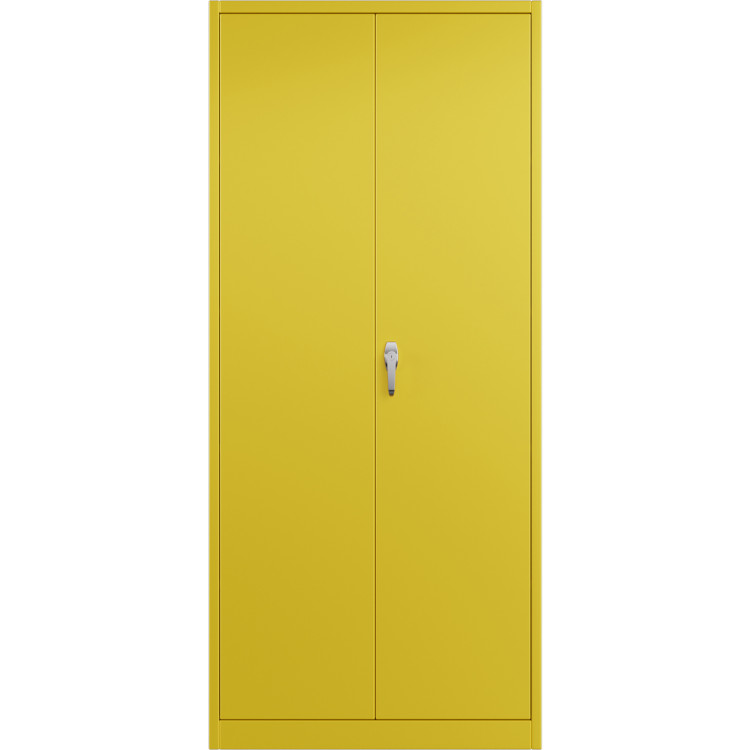 Heavy Duty Steel Upright Storage Cabinet with Double Locking Doors, Yellow | CaterEq CESART704