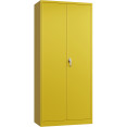 Heavy Duty Steel Upright Storage Cabinet with Double Locking Doors, Yellow | CaterEq CESART704