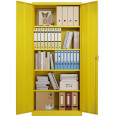 Heavy Duty Steel Upright Storage Cabinet with Double Locking Doors, Yellow | CaterEq CESART704
