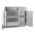 Commercial Stainless Steel Upright Cabinet with 2 Drawers and Double Doors, 900×900mm | CaterEq CESARTSS2DW