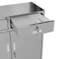 Commercial Stainless Steel Upright Cabinet with 2 Drawers and Double Doors, 900×900mm | CaterEq CESARTSS2DW