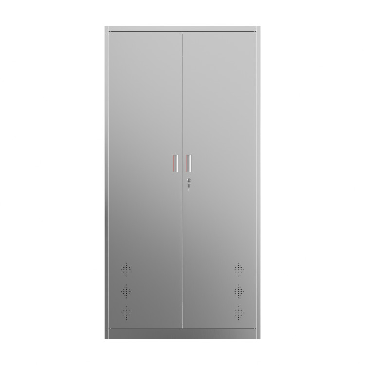 Commercial Stainless Steel Double‑Door Cleaning Cabinet, 1800×900×400 mm| CaterEq CESARTSS3S