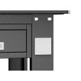 Commercial Heavy Duty Steel Work Table with 3 Drawers, 1500×750 mm – Black| CaterEq CESARTTB3D