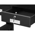 Commercial Heavy Duty Steel Work Table with 3 Drawers, 1500×750 mm – Black| CaterEq CESARTTB3D