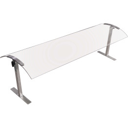 Acrylic Stand alone Sneeze guard with Stainless steel frame 1219x417x527mm - CESASG1648