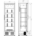 Bar bottle cooler Upright Single door 342 litres - CESGD300